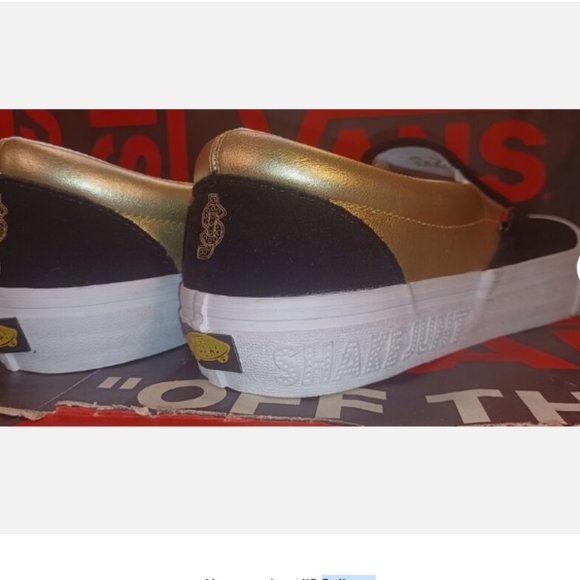 VANS Shake Junt Slip On Pro Shoes Black / Gold Men\'s 11.5 VN0A347V13L main image 9